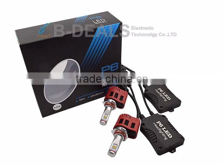 B-deals 1 Year Warranty P hilips Luxeon P6 45W HB4 car light led bulbs with canbus