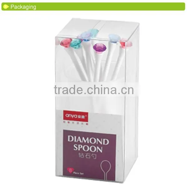 D657 Diamond Coffee Spoon Plastic Spoon Dessert Spoon