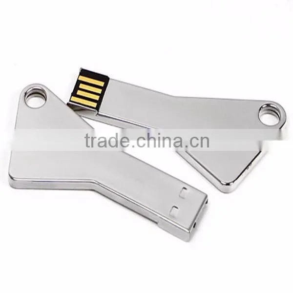 Stainless Steel Triangular Key Shape Usb Flash 256Mb