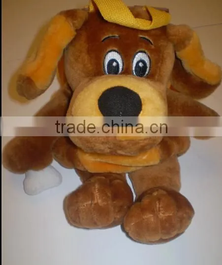 Hot selling cheap price plush bag toy /plush toy bag/baby cute dog plush toy bag