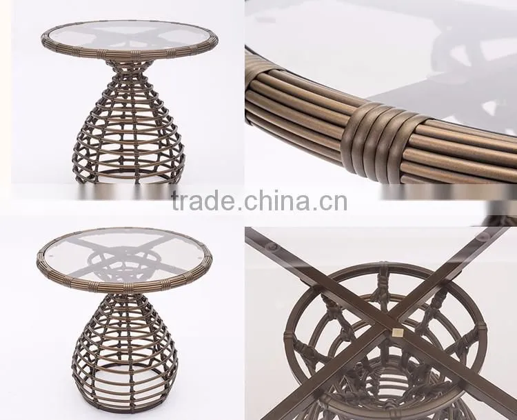 Outdoor Leisure Dining Table Set Garden Wicker Egg Chair Rattan Furniture Italian Design