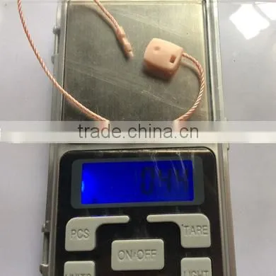 2015 of the most cheap, good color fastness of brand clothing plastic string tag seal pink tag