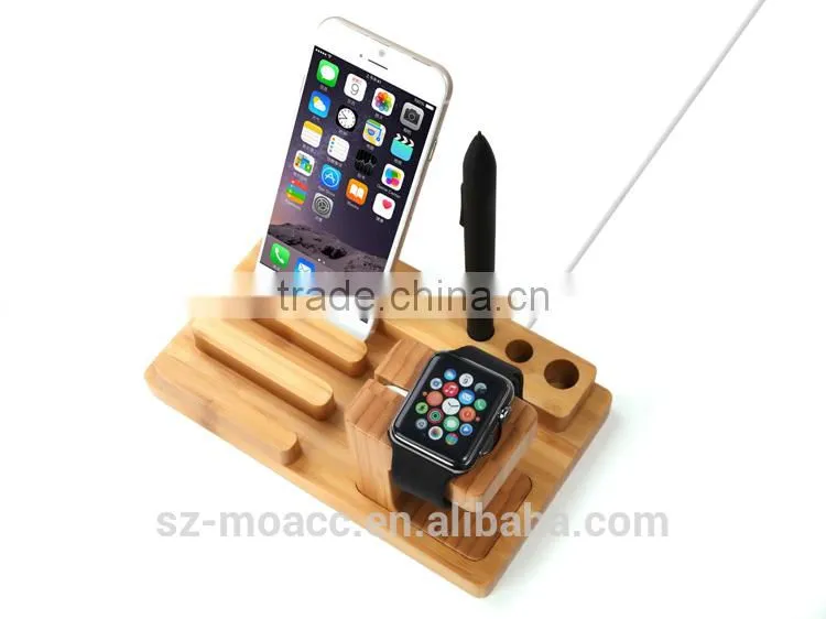 Newest multifunction wood stand for apple watch,for apple watch wood charging stand