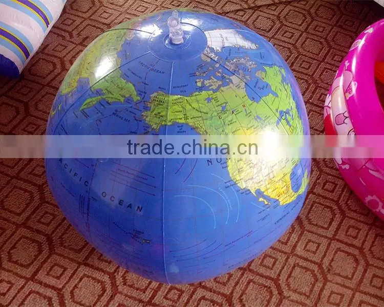 Small inflatable globe ball, pvc inflatable globe beach ball for sale