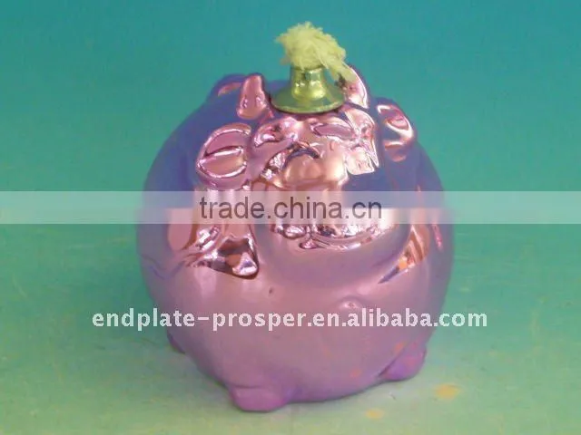 Plated hippo ceramic oil burner