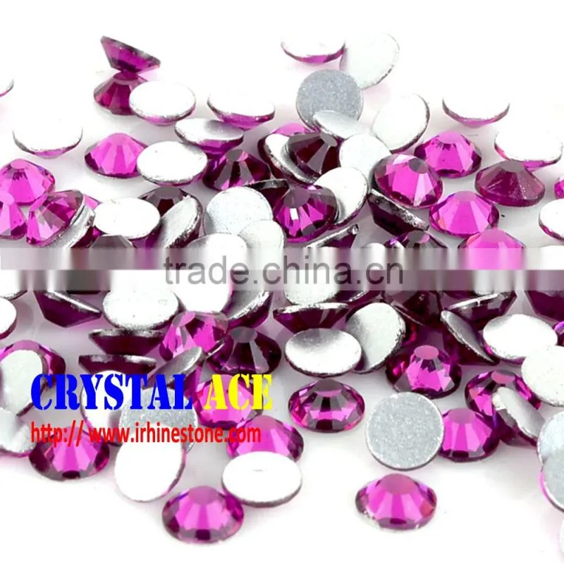 Wholesale Non hotfix rhinestone, silver foiled flat back crystal china