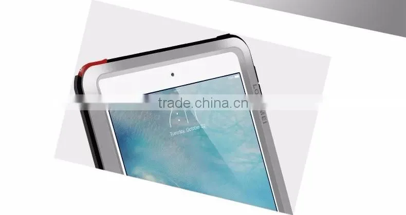 Love Mei Metal Polymer Powerful Gorilla Glass Waterproof Shockproof Dirt proof Protective Cover Case For iPad Mini 4 TB-0148