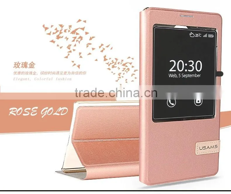 USAMS Muge Series Window PU Leather Stand Flip Cover Case For Huawei Mate 8 MT-5338