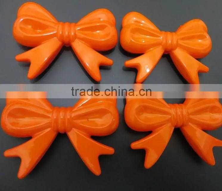 Fashion Mixed Colorful Plastic Acrylic Solid Bows beads for Chunky Necklace Jewelry