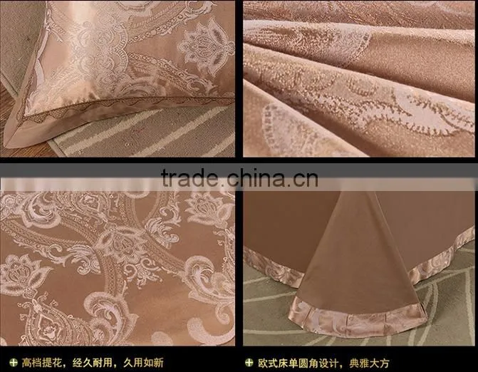 Wedding suite optimal silk satin jacquard Bedding Set