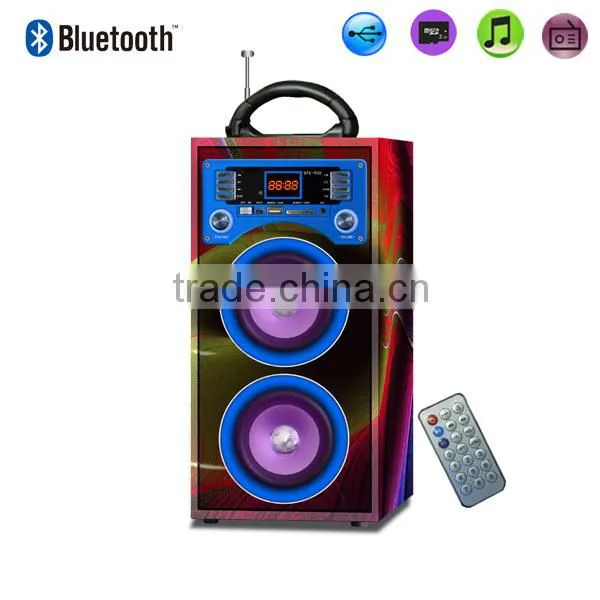 NT-WS001 trade assurance supplier 2.0 CH wireless bluetooth wooden speaker