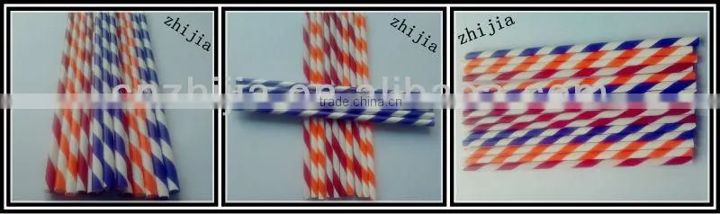 Eco-friendly striped plastic drinking straw