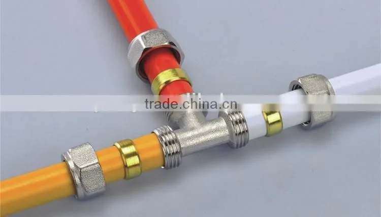 Overlap/Butt pe-al-pe pipes/underground heating pipes/brass press compression fittings tube