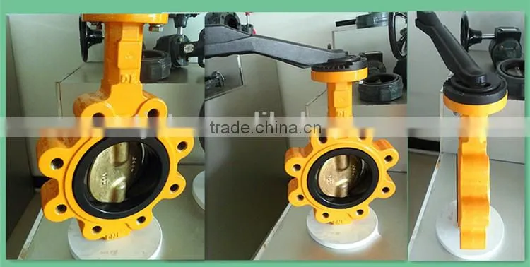 BV-DS043 standard and nonstandard 6 inch no pin lug type butterfly valve