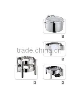 Indian chafing dish, serving dishes with stand