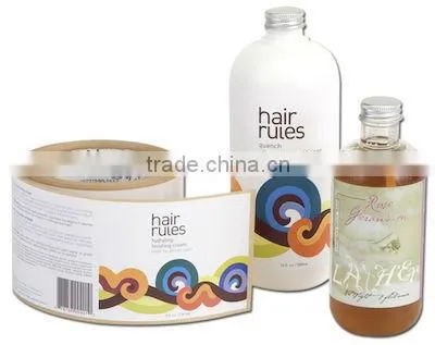customized design plastic shampoo bottle label washing shampoo label shampoo private label