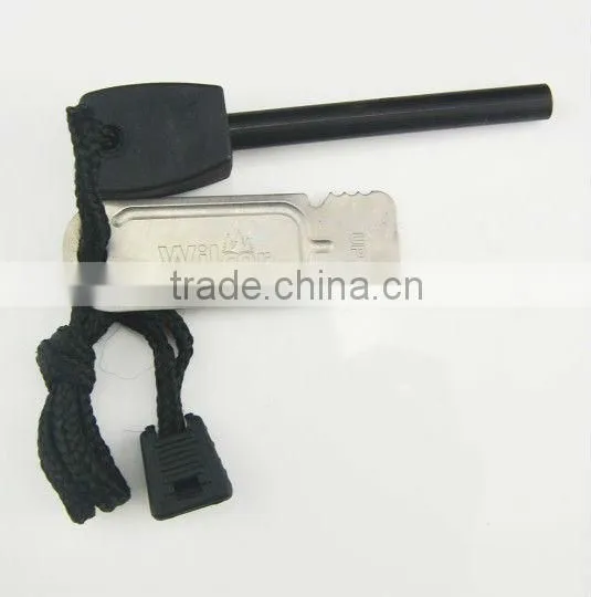 Outdoor magnesium swedish firesteel fire starter army-with chain custom label logo