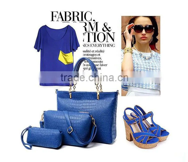 Wholesale Professional Croco PU lady handbag / woman handbag for office and shopping