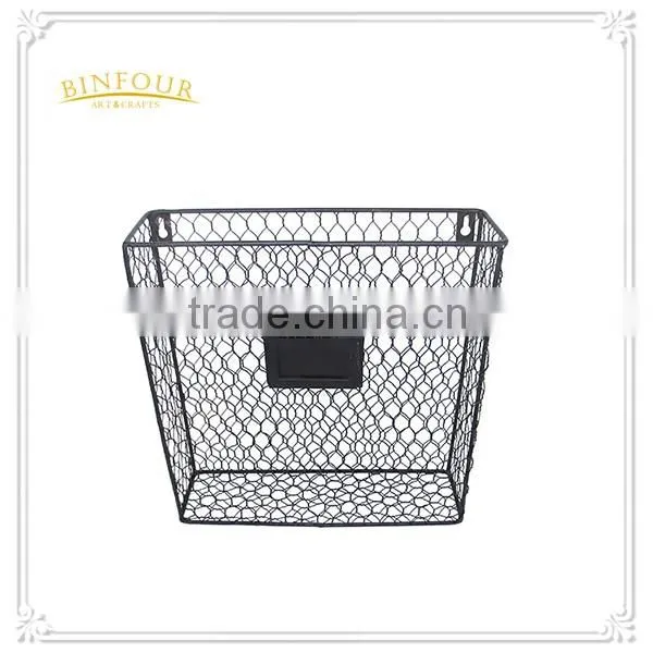 cheap iron wire storge basket metal magazine rack for office furniture