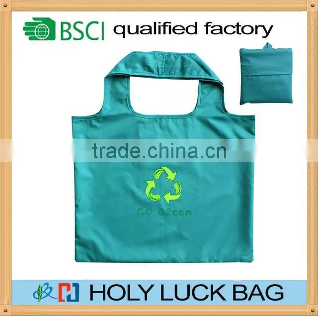 BSCI customized rpet/eco recycled pet folding shopping custom eco bag china