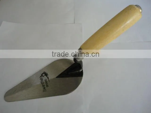 Carbon steel blade,wooden handle bricklaying trowel