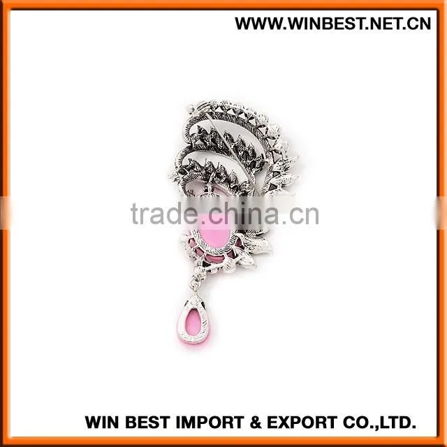 High quality rhinestone and pearl brooch, fancy brooch pin, star shape brooch