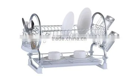 China magic 2 tiers dish rack with tray and cutlery holder