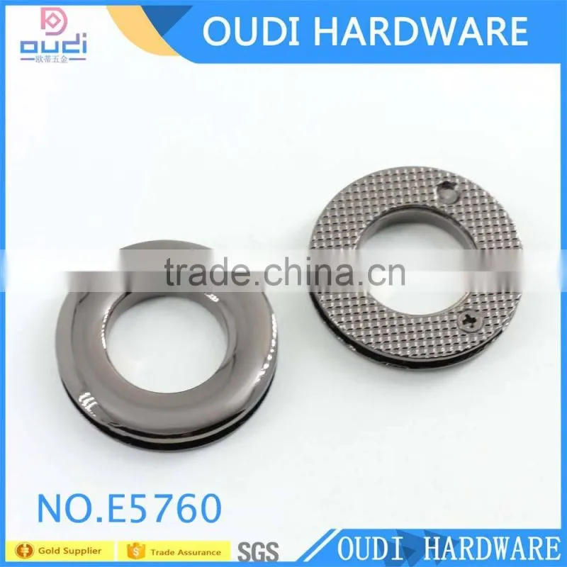21mm SGS certificated round shape double face metal eyelets embed in leather bag making accessories