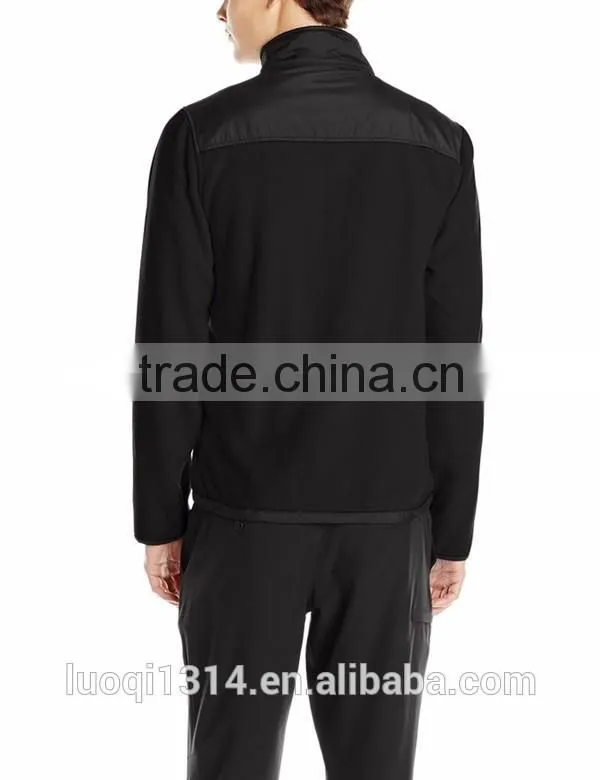 Mens high quality mock neck jackets zip up custom sports polar fleece jacket
