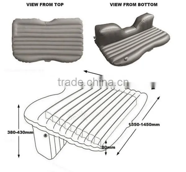hot style flocked Car Air Bed for the Vehicle Mattress, Airbed