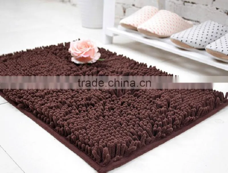 Microfiber door mat microfiber chenille bath rug and mat