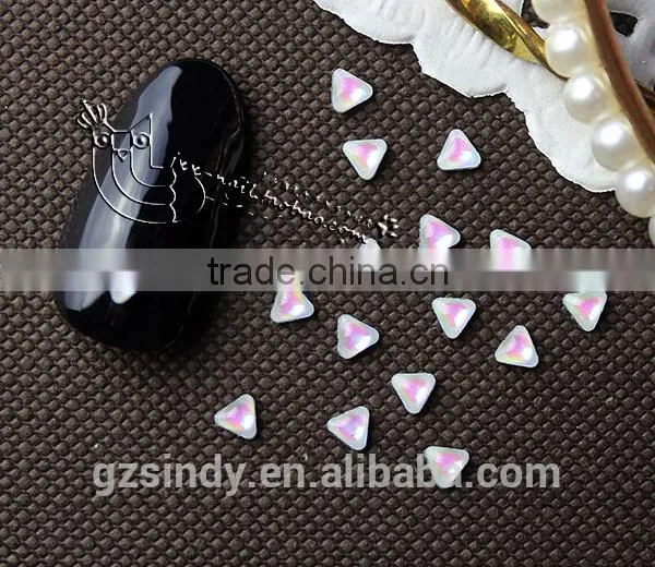 3d nail art decoration flat back square resin opal stone ZX:SZ572