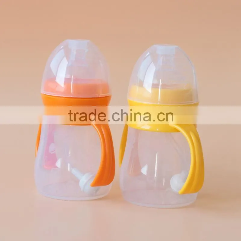 new item 100% silicone silicone feeding bottle different colors