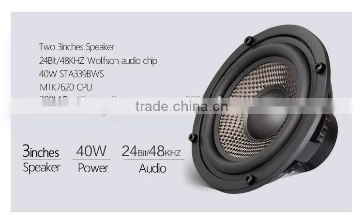 wireless DlAN WiFi Android ISO Airplay wooden speaker portable