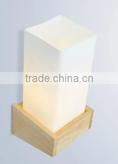 wood base stand wall light glass wall scone stylish decorative wall scone