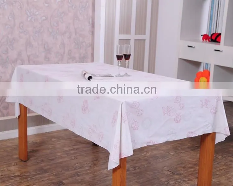 rosette satin table cloth/ waterproof tablecloth/rose sequin tablecloth