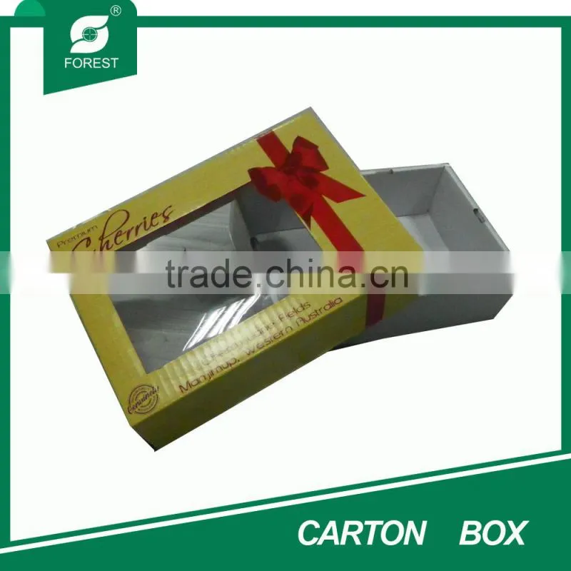 PVC WINDOW YELLOW PACKING CARTON BOX FOR SALE