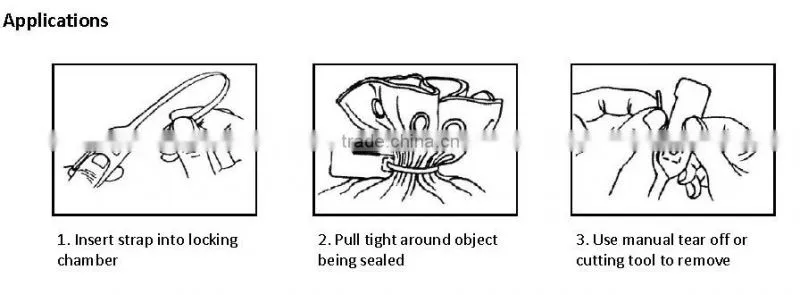 CH302 Pull tight plastic security seal for postal bag