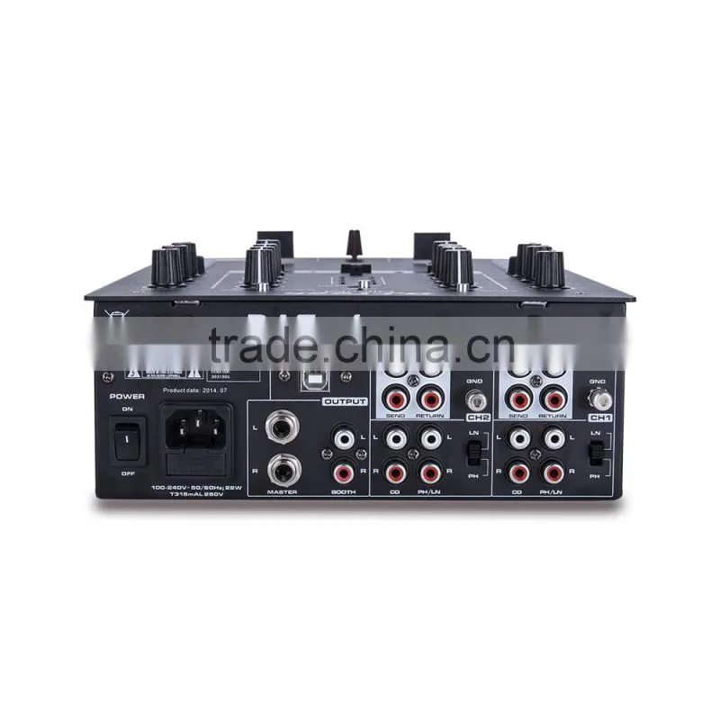 2015 new products DIF-1M 2 channel scratch DJ mixer DJ mixer controller