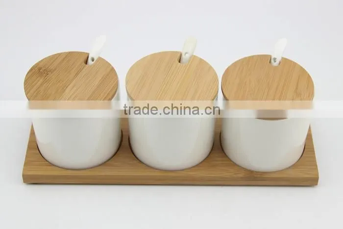 2015 hot selling white ceramic jars with lids