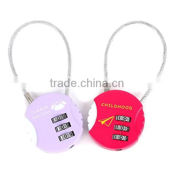 2015 New Design Combination Cable Case Lock