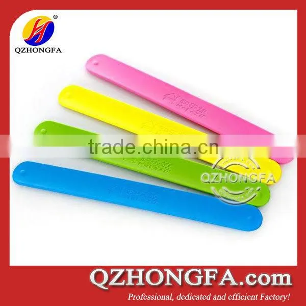 Promotional Cheap 3D Logo Silicone Slap Bracelets