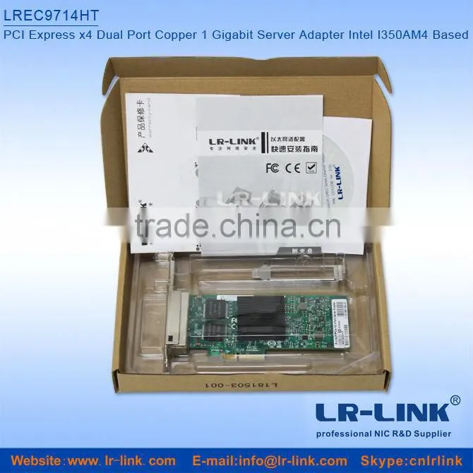 Intel i350 Chipset PCI Express X4 Gigabit 1G Network PCIe Quad GB Port Compatible I350-T4