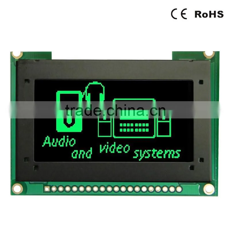 Wide viewing angle 128x64 dots with green Graphic OLED panel