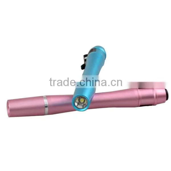 hot selling Aluminium alloy 2xAAA Battery LED flashlight pen style light