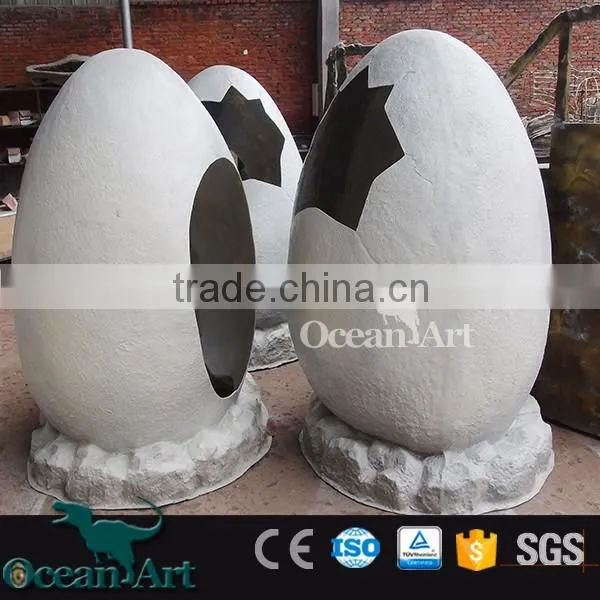 BY-DY-042003 Theme Park Handmade Fiberglass Hatching Dinosaur Eggs