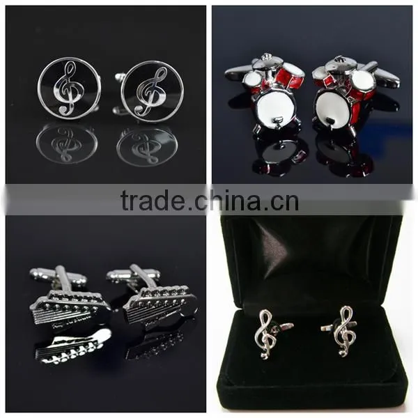 High-end fashion elegant Jewelry box packaged funny cufflink tie clips