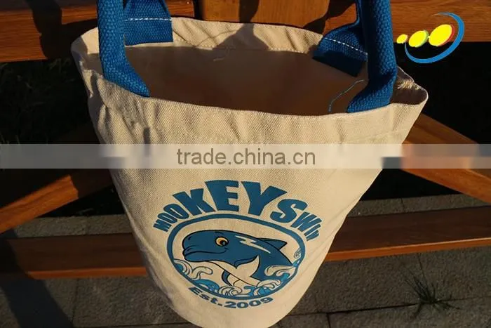 Recyclable canvas bag round bottom bag