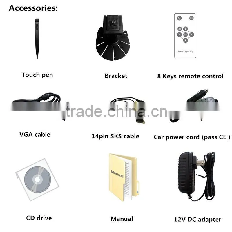 7" tft lcd vga touch screen monitor with hdmi input
