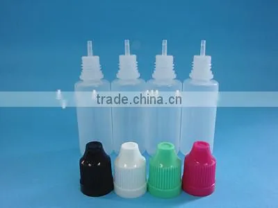 Plastic clear PET e-liquid oil dropper bottle,smoke oil dropper bottle with childproof cap